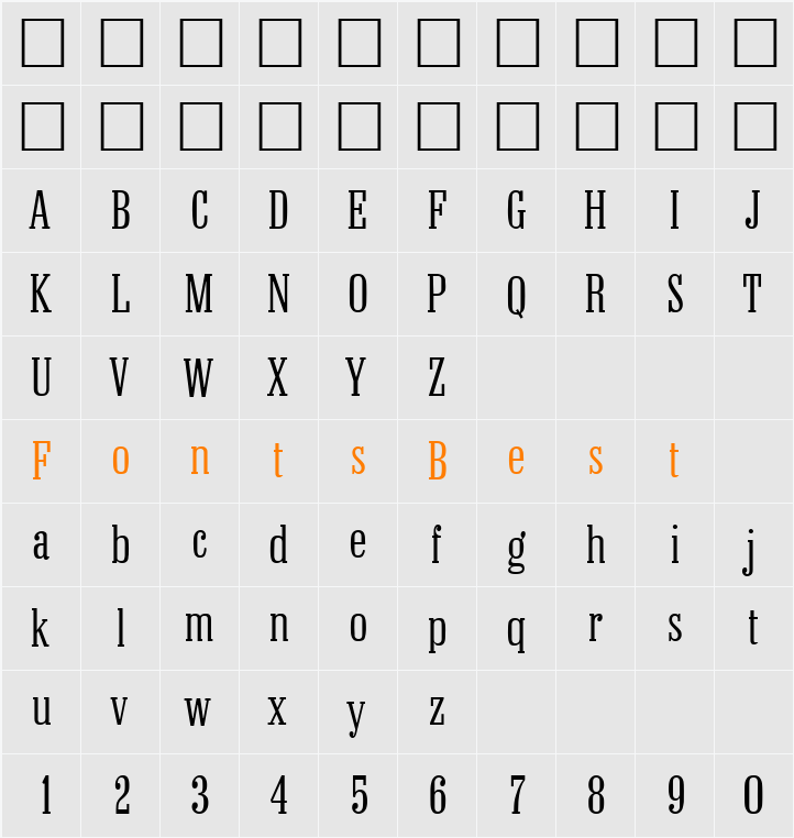 Colonel-Light Character Map