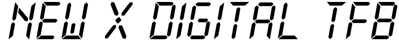 New X Digital tfb Font Image
