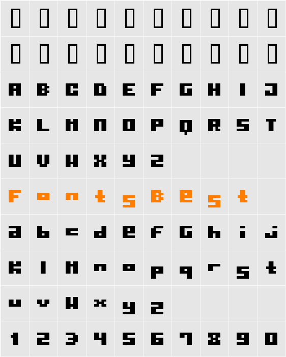 Pormask Character Map