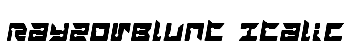 RayzorBlunt Italic Font Image