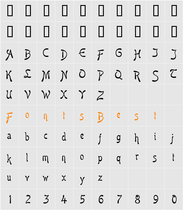 JI-Plaids Character Map