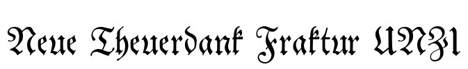Neue Theuerdank Fraktur UNZ1 Font Image