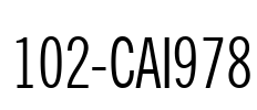 102-CAI978 Font Image