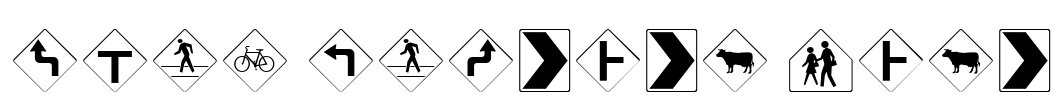 Road Warning Sign Font Image