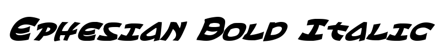 Ephesian Bold Italic Font Image