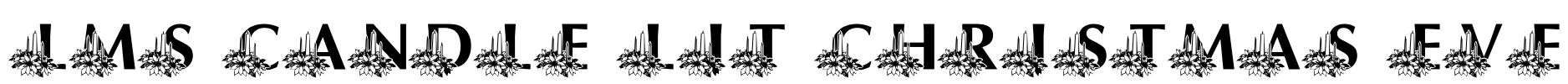 LMS Candle Lit Christmas Eve Font Image