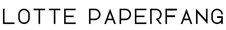 Lotte Paperfang Font Image