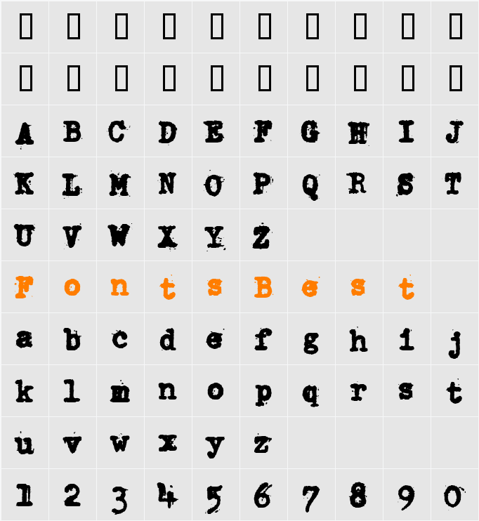 SchmutzICG Character Map