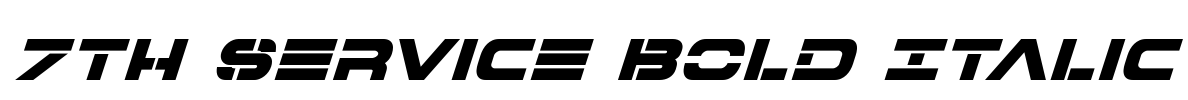 7th Service Bold Italic Font Image