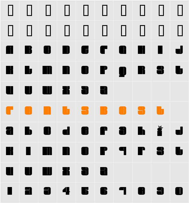 Elvis Character Map