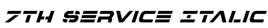 7th Service Italic Font Image
