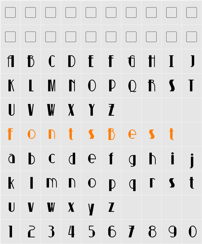 Suchet Character Map