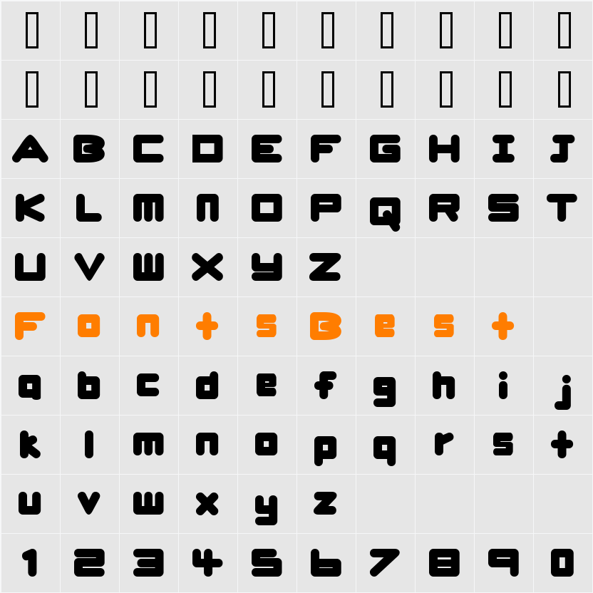 UrsaBrushSans Character Map