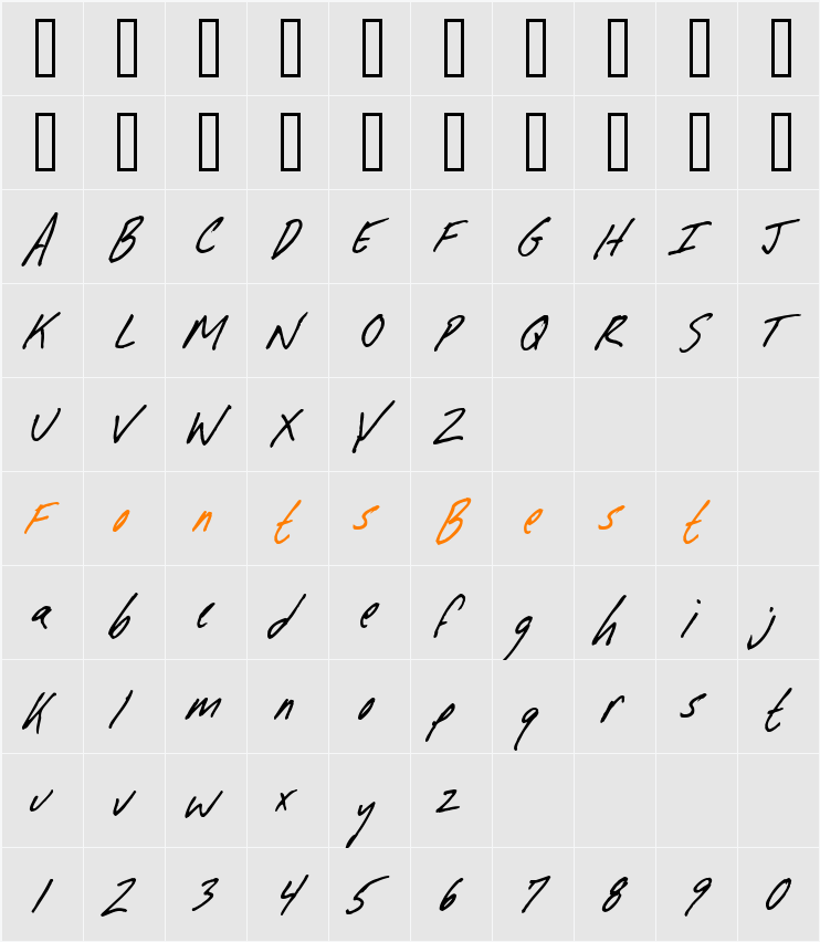 ColdSpaghetti BTN Character Map