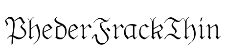 PhederFrackThin Font Image