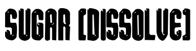 sugar [dissolve] Font Image