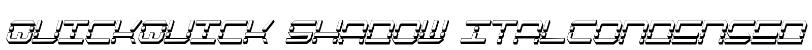 QuickQuick Shadow ItalCondensed Font Image
