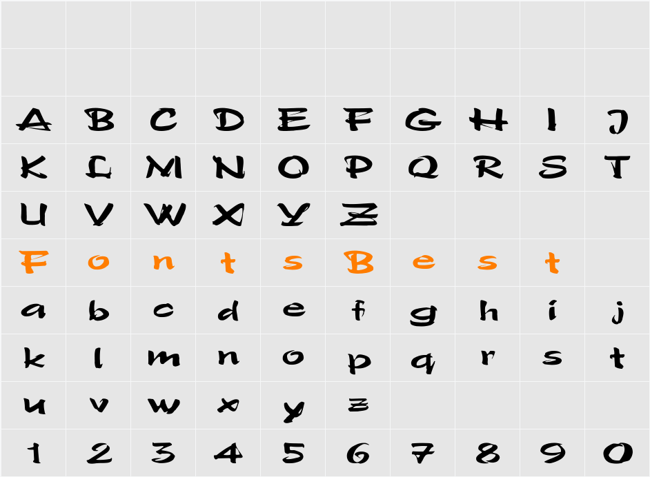 Polo-SemiScript Ex Character Map