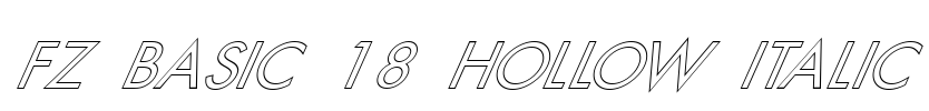 FZ BASIC 18 HOLLOW ITALIC Font Image