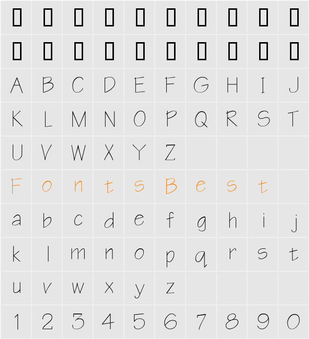 WritePlain Character Map
