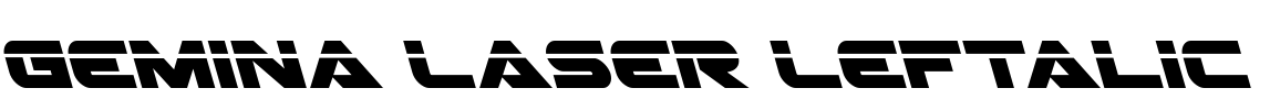 Gemina Laser Leftalic Font Image