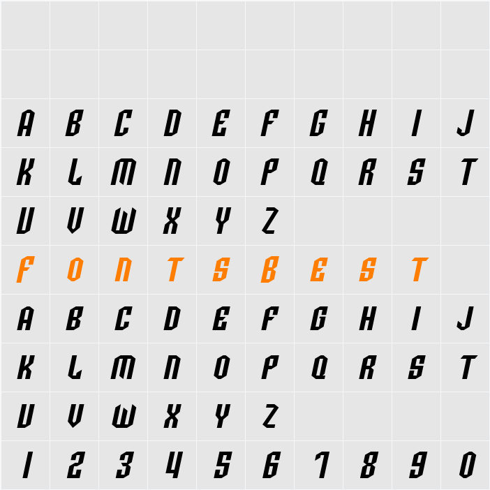 SF Archery Black SC Character Map