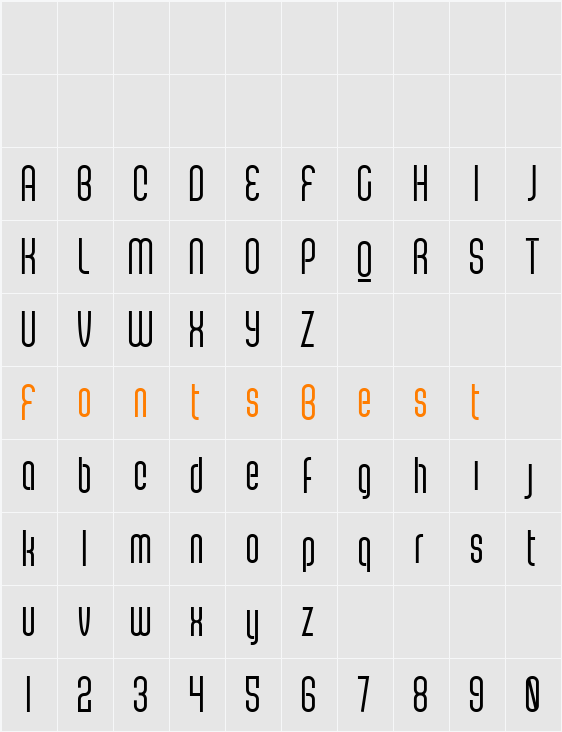 Scantype Bold PERSONAL USE Character Map