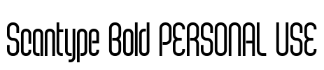 Scantype Bold PERSONAL USE Font Image