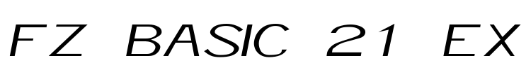 FZ BASIC 21 EX Font Image