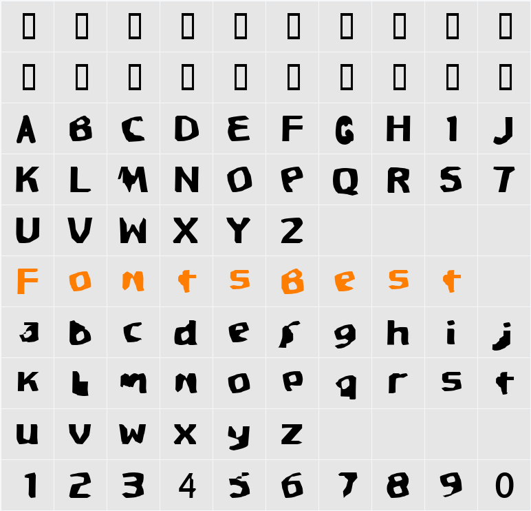 Spritad Character Map