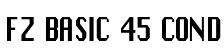 FZ BASIC 45 COND Font Image