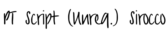 PT Script (Unreg.) Sirocco