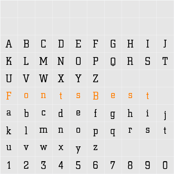 Nite-Light-Light Character Map