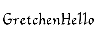 GretchenHello Font Image