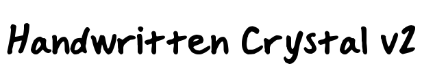 Handwritten Crystal v2 Font Image