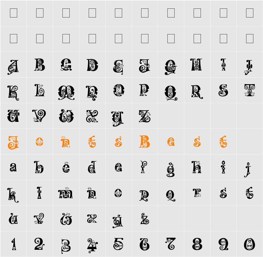 Kingthings Eggypeg Character Map