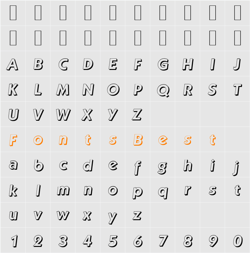 KoblenzShadow Character Map