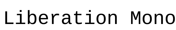 Liberation Mono Font Image