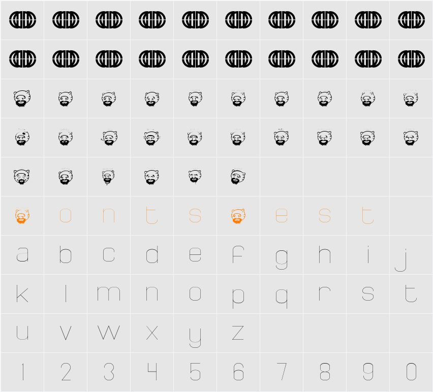 catman Character Map