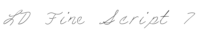 LD Fine Script 7 Font Image