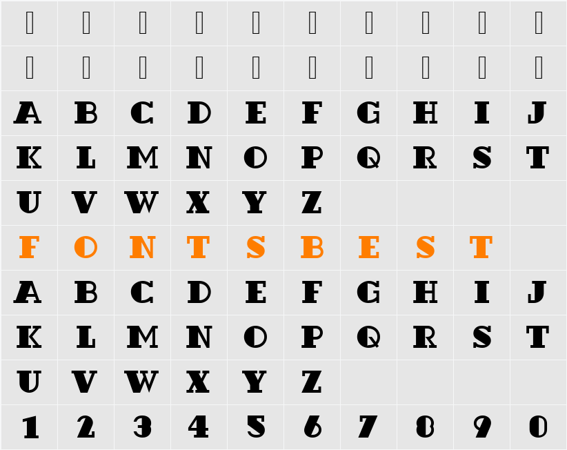 Dextor Becker Black Character Map