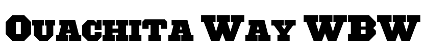 Ouachita Way WBW Font Image