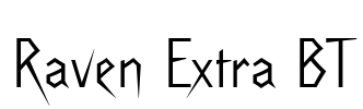 Raven Extra BT Font Image