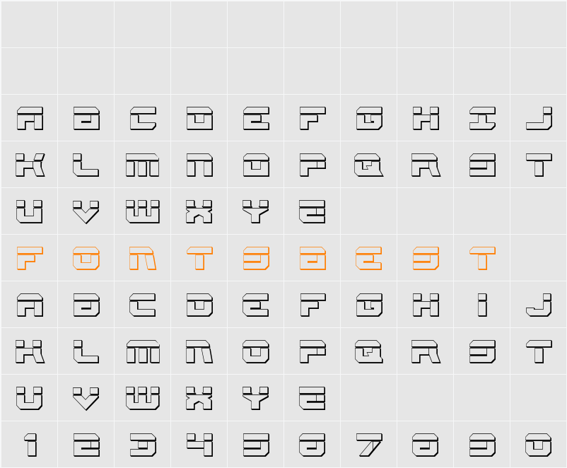 Gearhead Bullet Character Map