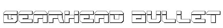 Gearhead Bullet Font Image