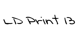 LD Print 13 Font Image