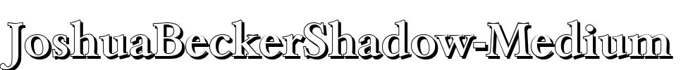 JoshuaBeckerShadow-Medium Font Image