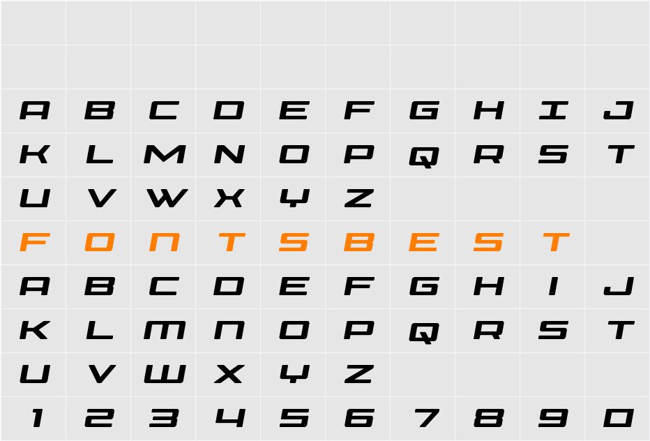 Phoenicia Semi-Italic Character Map