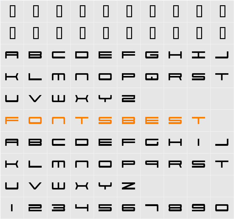 ft33 Character Map
