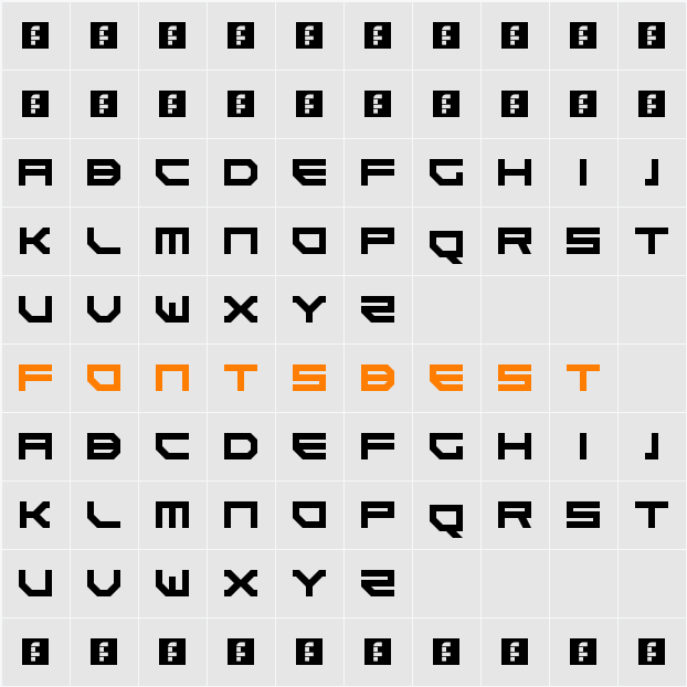 Goteki 45 Character Map